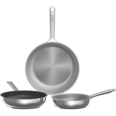 BergHoff Pfannen-Set Helix, Pfanne + Kochtopf, Silber BergHoff Pfannen-Set Helix, Pfanne + Kochtopf, Silber
