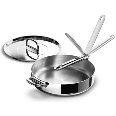 Joseph Joseph Space Steel Stielkasserolle, Pfanne + Kochtopf, Silber Joseph Joseph Space Steel Stielkasserolle, Pfanne + Kochtopf, Silber