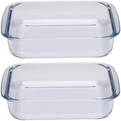 alpina Glass Oven dish 2pc, Auflaufform, Transparent alpina Glass Oven dish 2pc, Auflaufform, Transparent