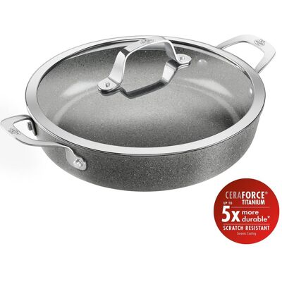 Ballarini Servierpfanne mit Deckel, Pfanne + Kochtopf, Grau Ballarini Servierpfanne mit Deckel, Pfanne + Kochtopf, Grau
