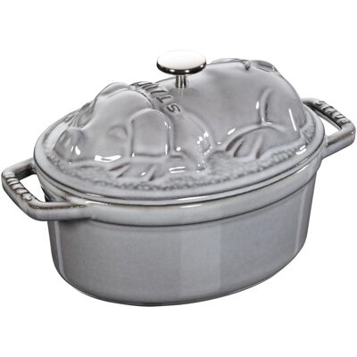 Staub La Cocotte 17 cm oval 1121718, Pfanne + Kochtopf, Grau Staub La Cocotte 17 cm oval 1121718, Pfanne + Kochtopf, Grau