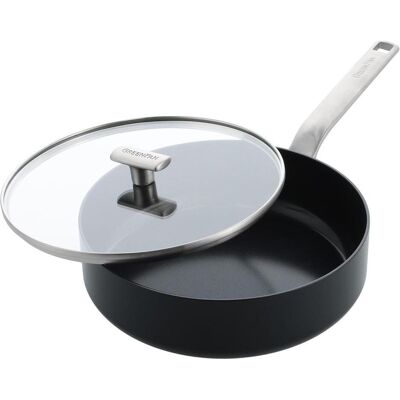 Greenpan Evolution Hapjespan met deksel 26 cm Zwart (CC007086-001), Pfanne + Kochtopf, Schwarz Greenpan Evolution Hapjespan met deksel 26 cm Zwart (CC007086-001), Pfanne + Kochtopf, Schwarz