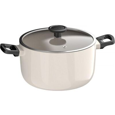 BergHoff Glints Spirit Antihaft-Kochtopf mit Deckel, Pfanne + Kochtopf, Weiss BergHoff Glints Spirit Antihaft-Kochtopf mit Deckel, Pfanne + Kochtopf, Weiss