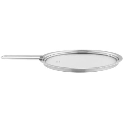 Eva Solo Eva Trio - Glasdeckel - Brushed steel - 20 cm, Zubehör Kochgeschirr, Transparent, Silber Eva Solo Eva Trio - Glasdeckel - Brushed steel - 20 cm, Zubehör Kochgeschirr, Transparent, Silber