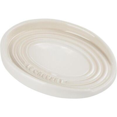 Le Creuset Creuset ova Löffelablage aus Steinzeug Meringue, Küchen Organizer, Beige Le Creuset Creuset ova Löffelablage aus Steinzeug Meringue, Küchen Organizer, Beige