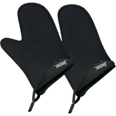 Spring Küchenhandschuh-Set mit Grip, Backhandschuhe + Topflappen, Schwarz Spring Küchenhandschuh-Set mit Grip, Backhandschuhe + Topflappen, Schwarz