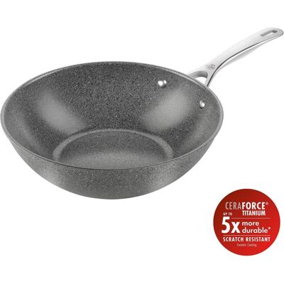Ballarini Wok, Pfanne + Kochtopf, Grau Ballarini Wok, Pfanne + Kochtopf, Grau