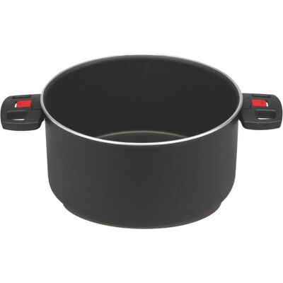 Ballarini Click&Cook Kochtopf mit zwei Griffen, Pfanne + Kochtopf, Schwarz Ballarini Click&Cook Kochtopf mit zwei Griffen, Pfanne + Kochtopf, Schwarz
