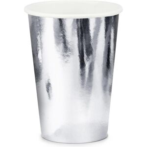 Partydeco, Einweggeschirr, Becher aus silbermetallisiertem Papier (6x) Partydeco, Einweggeschirr, Becher aus silbermetallisiertem Papier (6x)