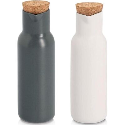6x Zeller Present, Ölspender + Essigspender, Essig- Ölflasche 300 ml Keramik ø 6x19.5 cm (300 ml) 6x Zeller Present, Ölspender + Essigspender, Essig- Ölflasche 300 ml Keramik ø 6x19.5 cm (300 ml)
