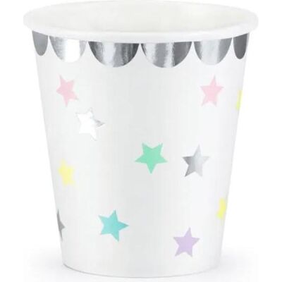 Partydeco, Einweggeschirr, Cups Unicorn - Stars, 180 ml (1 pkt / 6 pc.) (6x) Partydeco, Einweggeschirr, Cups Unicorn - Stars, 180 ml (1 pkt / 6 pc.) (6x)
