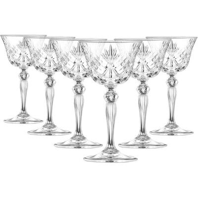 RCR Kristall Melodia Glas Champagner Saucers - 6 Stück RCR Kristall Melodia Glas Champagner Saucers - 6 Stück