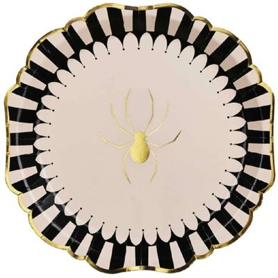 Partydeco, Einweggeschirr, Einweggeschirr Teller Spinne 23 cm, 6 Stück Partydeco, Einweggeschirr, Einweggeschirr Teller Spinne 23 cm, 6 Stück