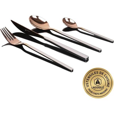Laguiole Drivers 24piece 188 Civia PVD, Besteck, Gold, Silber Laguiole Drivers 24piece 188 Civia PVD, Besteck, Gold, Silber