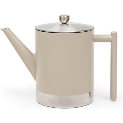 Bredemeijer, Teekanne, - Theepot Minuet Cylindre 1,2L Taupe - Dubbelwandig (121010) (1.20 l) Bredemeijer, Teekanne, - Theepot Minuet Cylindre 1,2L Taupe - Dubbelwandig (121010) (1.20 l)