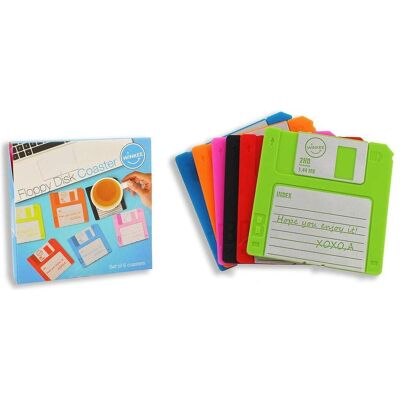 Winkee, Untersetzer, Coaster - Floppy Disc - Six Different Colours (6x, Glasuntersetzer) Winkee, Untersetzer, Coaster - Floppy Disc - Six Different Colours (6x, Glasuntersetzer)