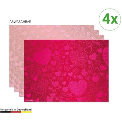CoverYourDesk, Tischset, Tischset Pinke Herzen CoverYourDesk, Tischset, Tischset Pinke Herzen