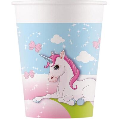 Procos, Einweggeschirr, 8 Becher - Einhorn - ca. 200 ml Procos, Einweggeschirr, 8 Becher - Einhorn - ca. 200 ml