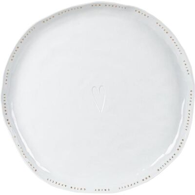 Raeder 33cm Bon Appetit Weiß Porzellanplatte - Platte Raeder 33cm Bon Appetit Weiß Porzellanplatte - Platte