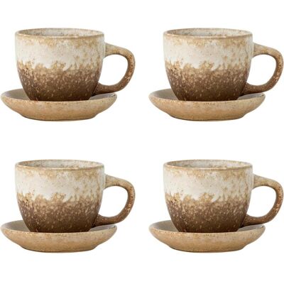 Bloomingville - Brenta Cup with Saucer - Nature, Tasse, Braun Bloomingville - Brenta Cup with Saucer - Nature, Tasse, Braun