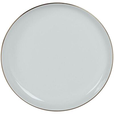 Domoletti, Serviergeschirr, Plate With Gold Rim White 19cm Domoletti, Serviergeschirr, Plate With Gold Rim White 19cm
