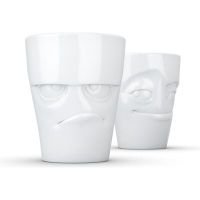 Deutsche Porzellan Tassen-Set - 2 Einzigartige Gesichtsausdrücke - Geschenkbox - 350ml Deutsche Porzellan Tassen-Set - 2 Einzigartige Gesichtsausdrücke - Geschenkbox - 350ml