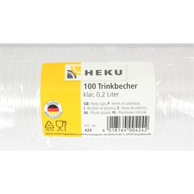 Heku, Einweggeschirr, Einweg Trinkbecher 100 Stk (100x) Heku, Einweggeschirr, Einweg Trinkbecher 100 Stk (100x)