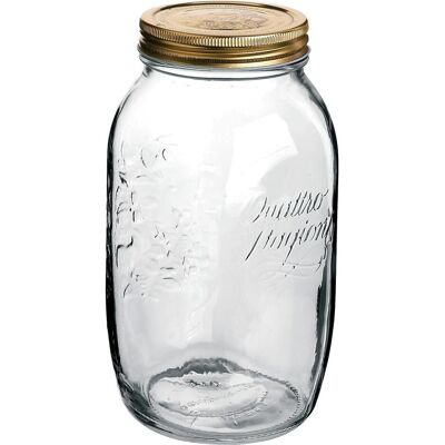 Bormioli Rocco Quattro Stagioni 6 Stück, Inhalt 1500 ml, mit Deckel goldfarben, Einmachgläser, Gold, Transparent Bormioli Rocco Quattro Stagioni 6 Stück, Inhalt 1500 ml, mit Deckel goldfarben, Einmachgläser, Gold, Transparent