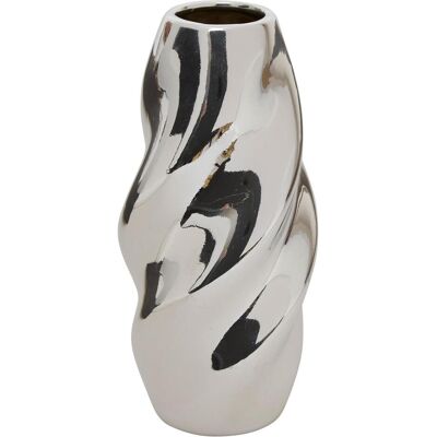 Atmosphera, Vase, Vase Twisted 210137, 21 cm, silver Atmosphera, Vase, Vase Twisted 210137, 21 cm, silver