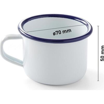Hendi Tasse - 0,12 L - Emailierter Stahl - Retro Design - Spülmaschinenfest - Tasse Hendi Tasse - 0,12 L - Emailierter Stahl - Retro Design - Spülmaschinenfest - Tasse