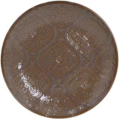 Domoletti, Serviergeschirr, Plate dessert Brown arabic, Ø 19 cm, brown Domoletti, Serviergeschirr, Plate dessert Brown arabic, Ø 19 cm, brown