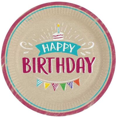 Riethmüller, Einweggeschirr, 8 Teller My Birthday Party rund Papier 23 cm (8x) Riethmüller, Einweggeschirr, 8 Teller My Birthday Party rund Papier 23 cm (8x)