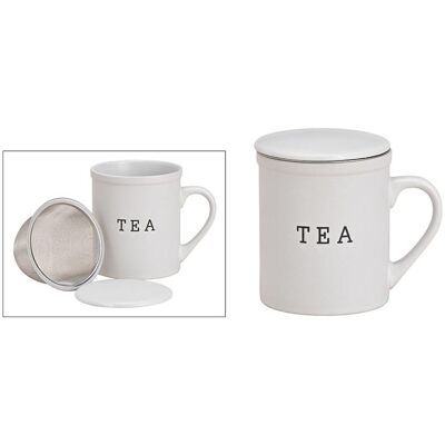 6x Herboristeria Teetasse Tea White mit Siebeinsatz, Tasse, Weiss 6x Herboristeria Teetasse Tea White mit Siebeinsatz, Tasse, Weiss