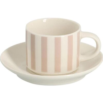 Zeller Present Espresso-Set Porzellan, Tasse, Beige, Braun, Weiss Zeller Present Espresso-Set Porzellan, Tasse, Beige, Braun, Weiss