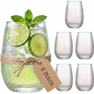 Relaxdays 6x Trinkgläser, Trinkgläser, Transparent Relaxdays 6x Trinkgläser, Trinkgläser, Transparent