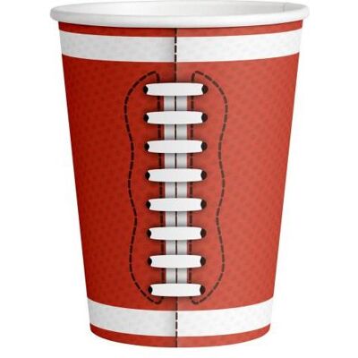 Amscan, Einweggeschirr, 6 Becher Touchdown! Papier 500 ml (6x) Amscan, Einweggeschirr, 6 Becher Touchdown! Papier 500 ml (6x)