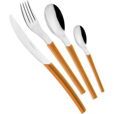 EME POSATERIE Loto Arancio 1665 1810 Stainless Steel Cutlery Set for 12 People 48 Pieces, Besteck, Silber EME POSATERIE Loto Arancio 1665 1810 Stainless Steel Cutlery Set for 12 People 48 Pieces, Besteck, Silber