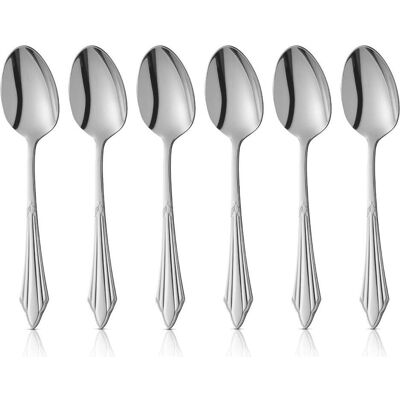 WMF Espressolöffel Set 6-tlg. FÄCHER Stahlgrau, Besteck, Silber WMF Espressolöffel Set 6-tlg. FÄCHER Stahlgrau, Besteck, Silber