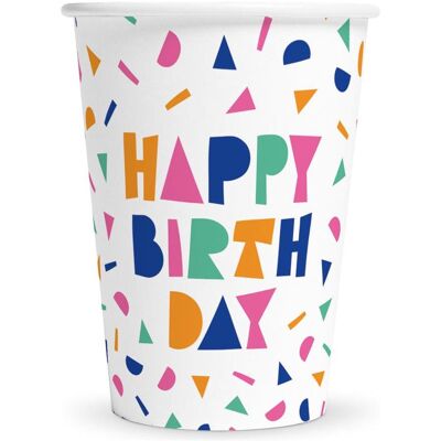 Globos Europe, Einweggeschirr, Partybecher Happy Birthday (8x) Globos Europe, Einweggeschirr, Partybecher Happy Birthday (8x)