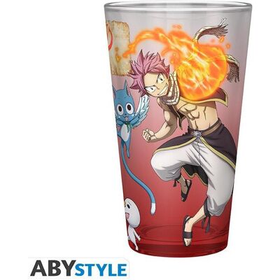 ABYstyle Fairy Tail Large Glass 400ml: Natsu, Lucy, Happy & Plue, Trinkgläser, Transparent ABYstyle Fairy Tail Large Glass 400ml: Natsu, Lucy, Happy & Plue, Trinkgläser, Transparent