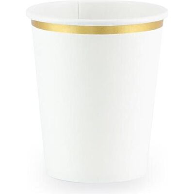 Partydeco, Einweggeschirr, Cups, white, 260 ml (1 pkt / 6 pc.) (6x) Partydeco, Einweggeschirr, Cups, white, 260 ml (1 pkt / 6 pc.) (6x)