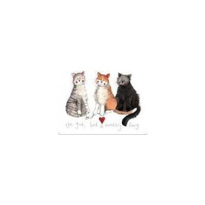 Alex Clark Art, Tischset, Platzdeckchen mit 3 Katzen Alex Clark Art, Tischset, Platzdeckchen mit 3 Katzen