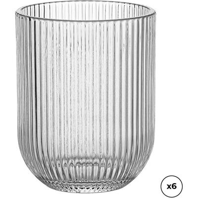 Ovenza Gläserset Kristall Mit Relief Gestreift 260 ml 6 Stück, Trinkgläser, Transparent Ovenza Gläserset Kristall Mit Relief Gestreift 260 ml 6 Stück, Trinkgläser, Transparent