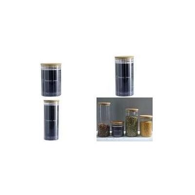 Ritzenhoff & Breker Vorratsglas LINEA, rund, 1,7 Liter aus Borosilikat, Bambusdeckel mit Silikondichtungsring, Vorratsbehälter, Braun, Transparent Ritzenhoff & Breker Vorratsglas LINEA, rund, 1,7 Liter aus Borosilikat, Bambusdeckel mit Silikondichtungsring, Vorratsbehälter, Braun, Transparent