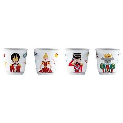 Bialetti Nutcracker - Espresso-Tassen - 60 ml - Porzellan - Set 4 Bialetti Nutcracker - Espresso-Tassen - 60 ml - Porzellan - Set 4