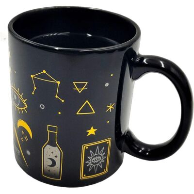 MAD Monkey Tasse Fortune mit Farbwechsel durch Wärme, Tasse, Schwarz MAD Monkey Tasse Fortune mit Farbwechsel durch Wärme, Tasse, Schwarz