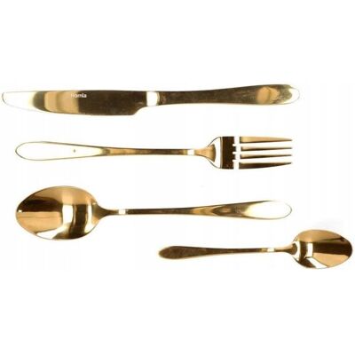 Homla Abele 16-teiliges Besteckset in Gold – Edelstahl – für 4 Personen, Besteck, Gold Homla Abele 16-teiliges Besteckset in Gold – Edelstahl – für 4 Personen, Besteck, Gold