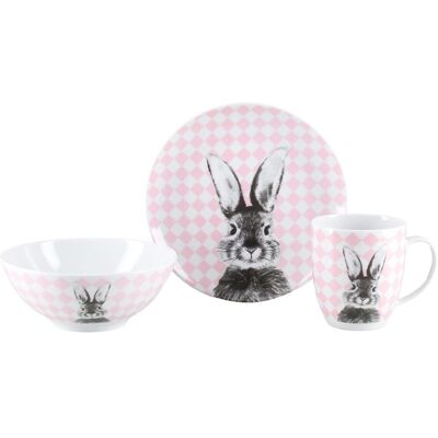 CreaTable, Geschirrset, Happy Bunny (3 Stk.) CreaTable, Geschirrset, Happy Bunny (3 Stk.)