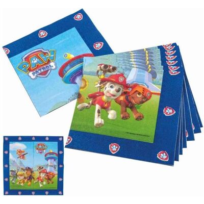 Tib, Servietten, 20 Servietten Paw Patrol 33x33cm 3-lagig (20 Stk., 33 x 33 cm) Tib, Servietten, 20 Servietten Paw Patrol 33x33cm 3-lagig (20 Stk., 33 x 33 cm)