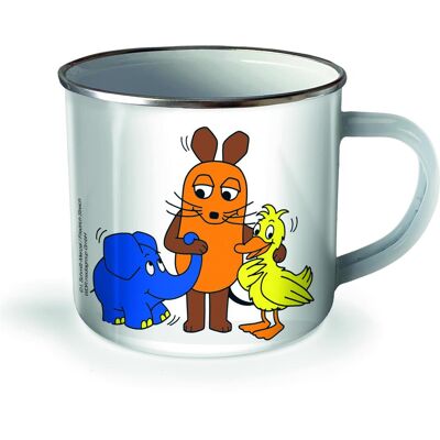 Trötsch Emaille Becher Maus und Freunde 300 ml, Tasse Trötsch Emaille Becher Maus und Freunde 300 ml, Tasse